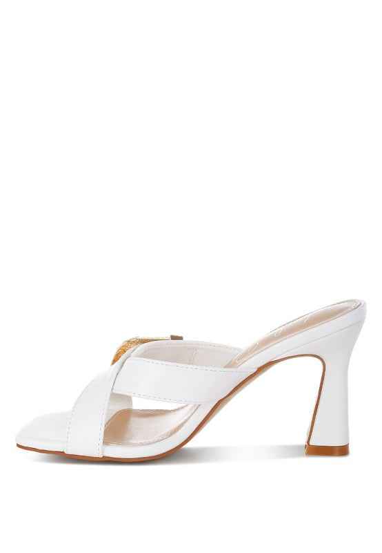 Mohaya Engraved Metallic Buckle Sandals 1b8ac9fc-4db1-464d-86cd-a2da6690c847