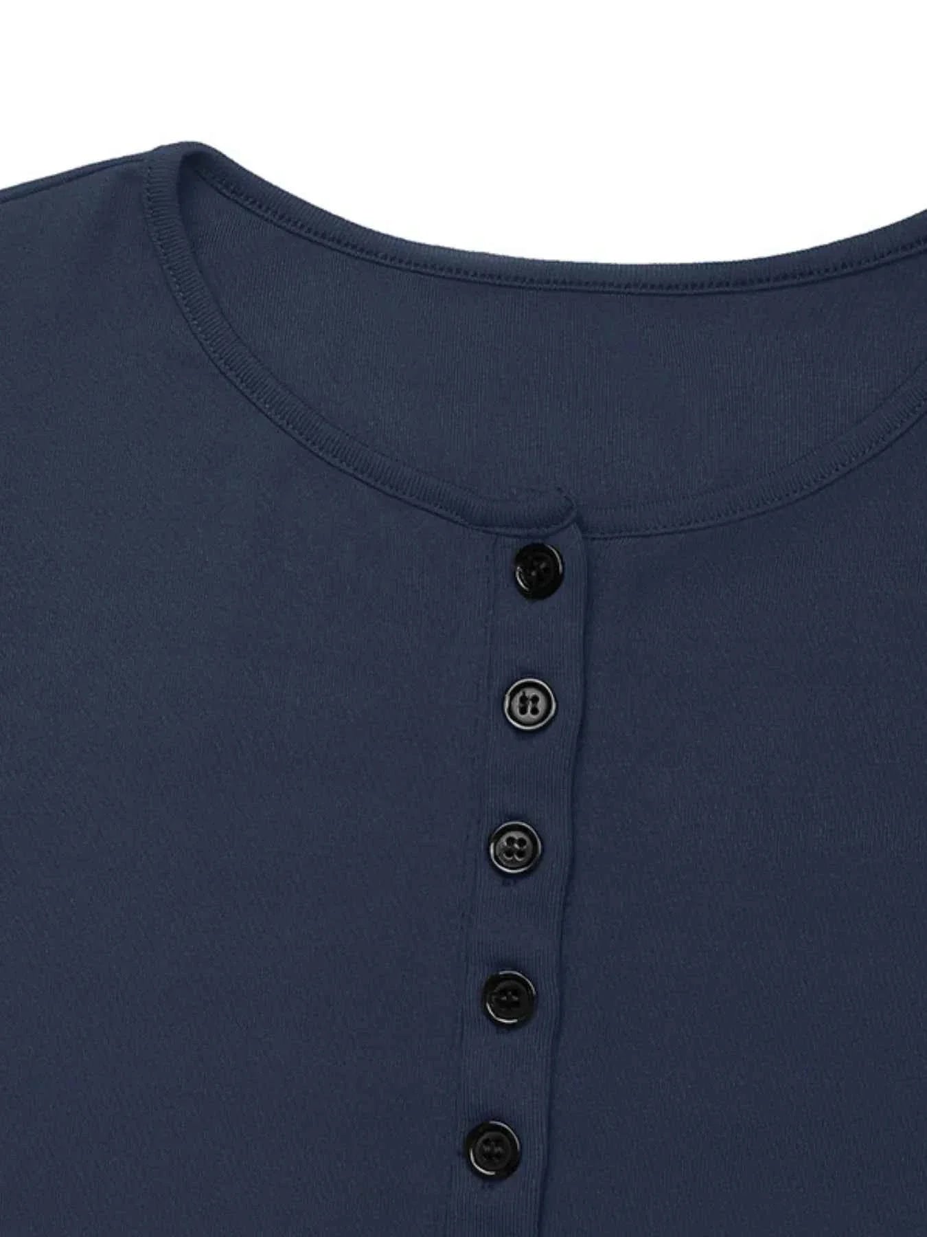 Long Sleeve Button Front Fitted T-Shirt 1bae8403-3d0c-41f5-b4be-42a538003673-Max-Origin