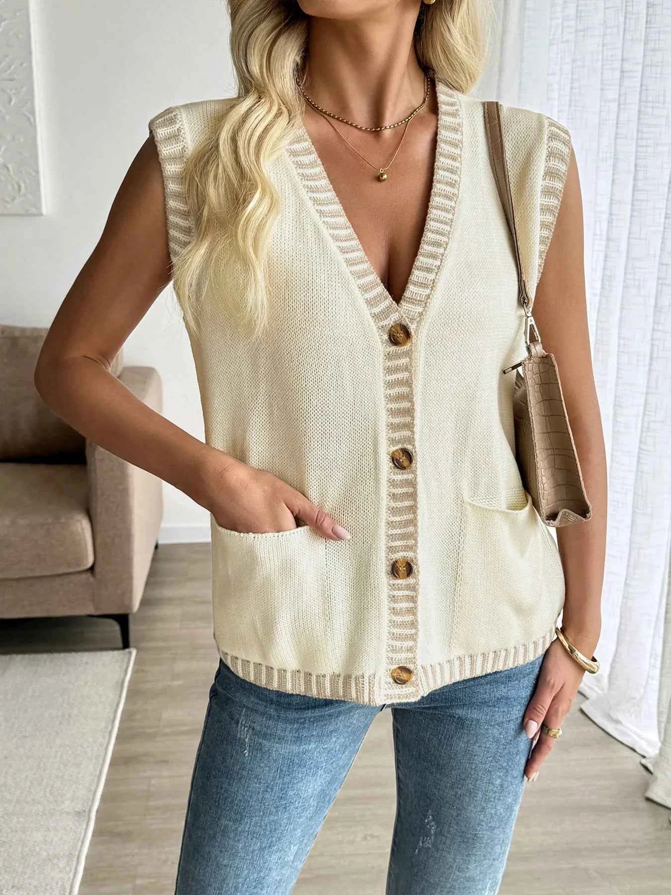 Button Up V-Neck Sweater Vest 1bb3e8c0fdaf4d58a15464147be590b1-Max-Origin