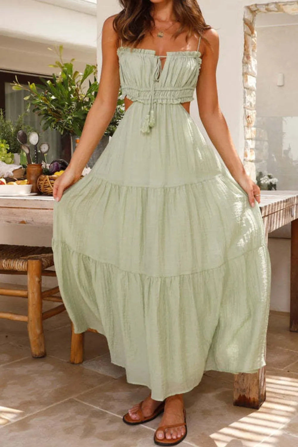 Cutout Square Neck Midi Cami Dress 1be99a63-9497-43a6-a390-b536f752a729-Max-Origin