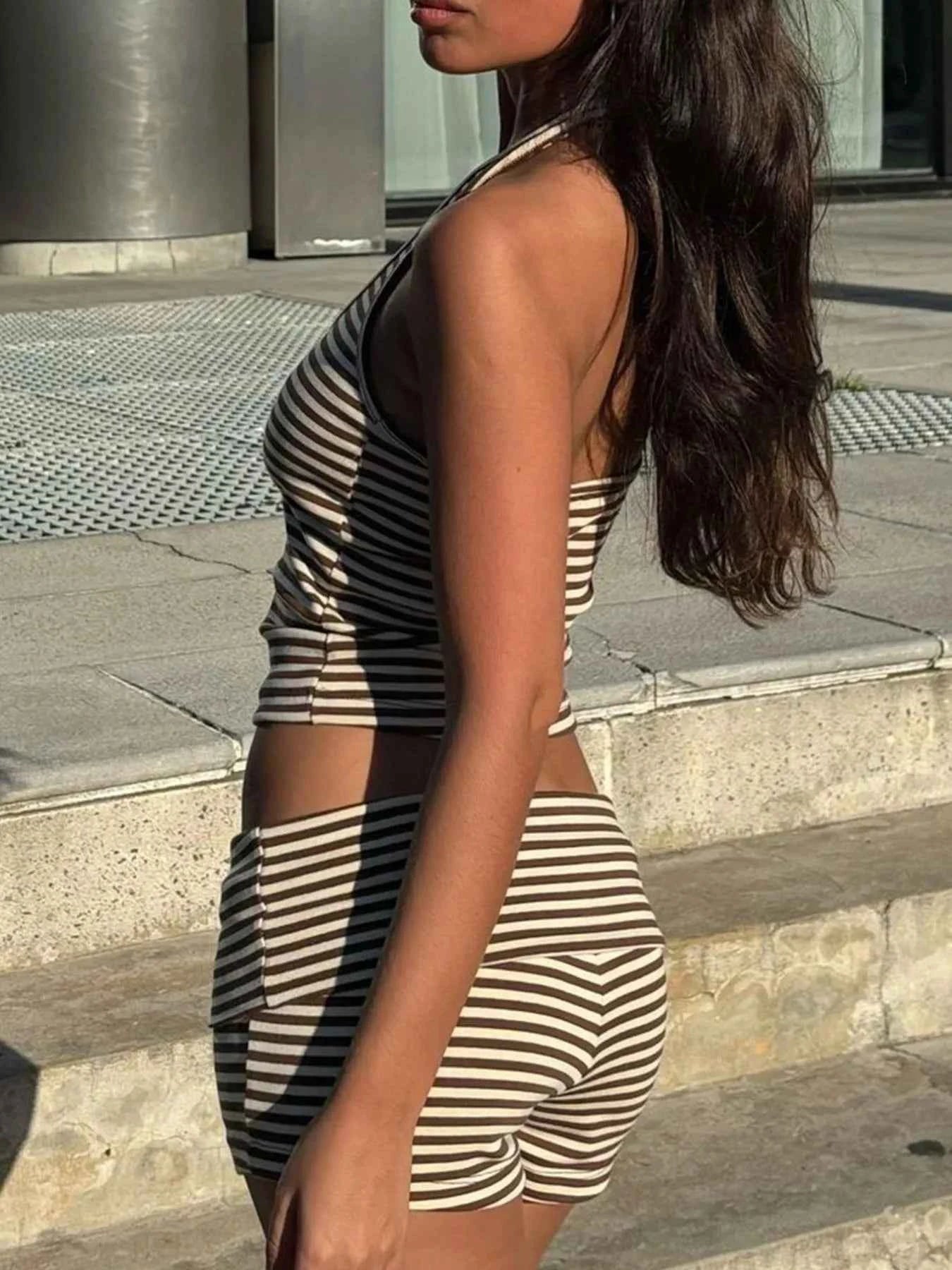 Striped Halter Neck Top and Shorts Set 1bf908b1-d2f8-4117-8ded-292912e90443-Max-Origin