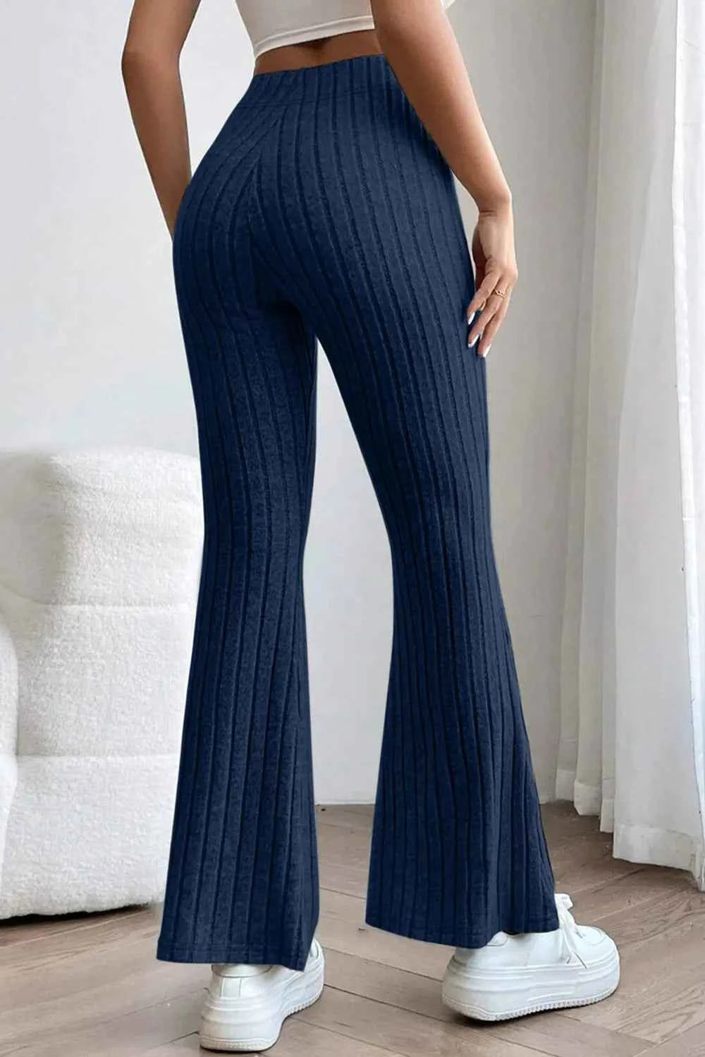 Basic Bae Full Size Ribbed High Waist Flare Pants 1bfc7f49-2e09-4279-93ef-99afc38b9c6a-Max