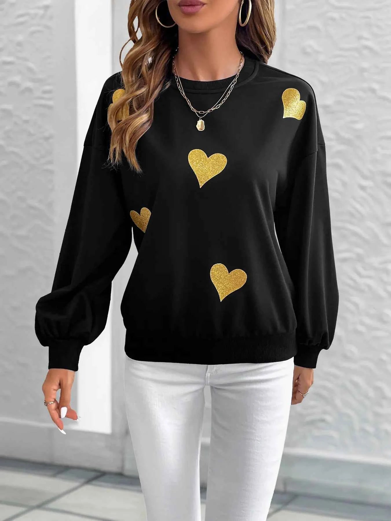 Heart Print Long Sleeve Sweatshirt 1bfe2a0bd9be492b8fb5d3fbd6818c19-Max-Origin
