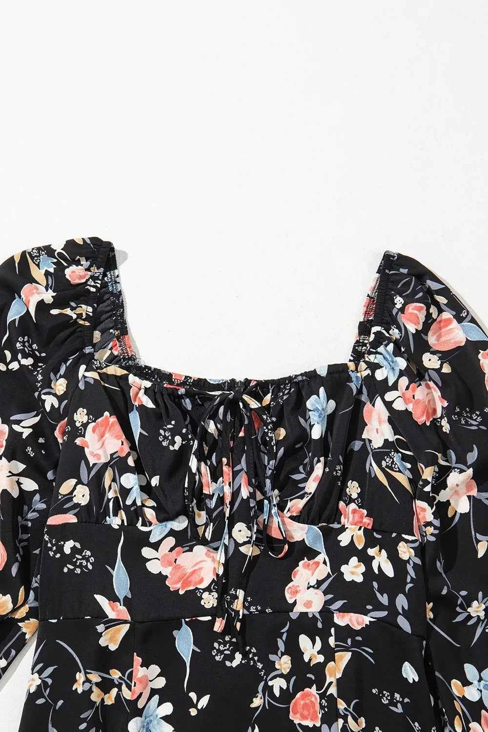 Floral Print Flounce Sleeve Midi Dress 1c233a8f-a2ae-481a-9e17-9b35616910b1-Max-Origin