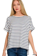 Zenana Stripe Jacquard Round-Meck Tee DENIM 1c34ab75dd824dca8e492f403270b8d0-Max-Origin