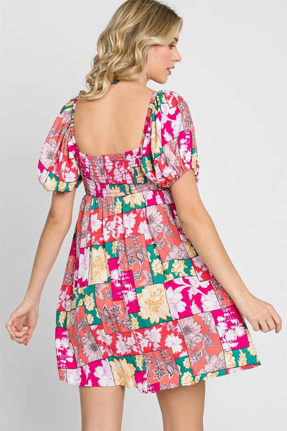 GeeGee Floral Ruff Sleeve Mini Dress 1c43d18c-56ec-4bde-be99-409535ab8ea2-Max