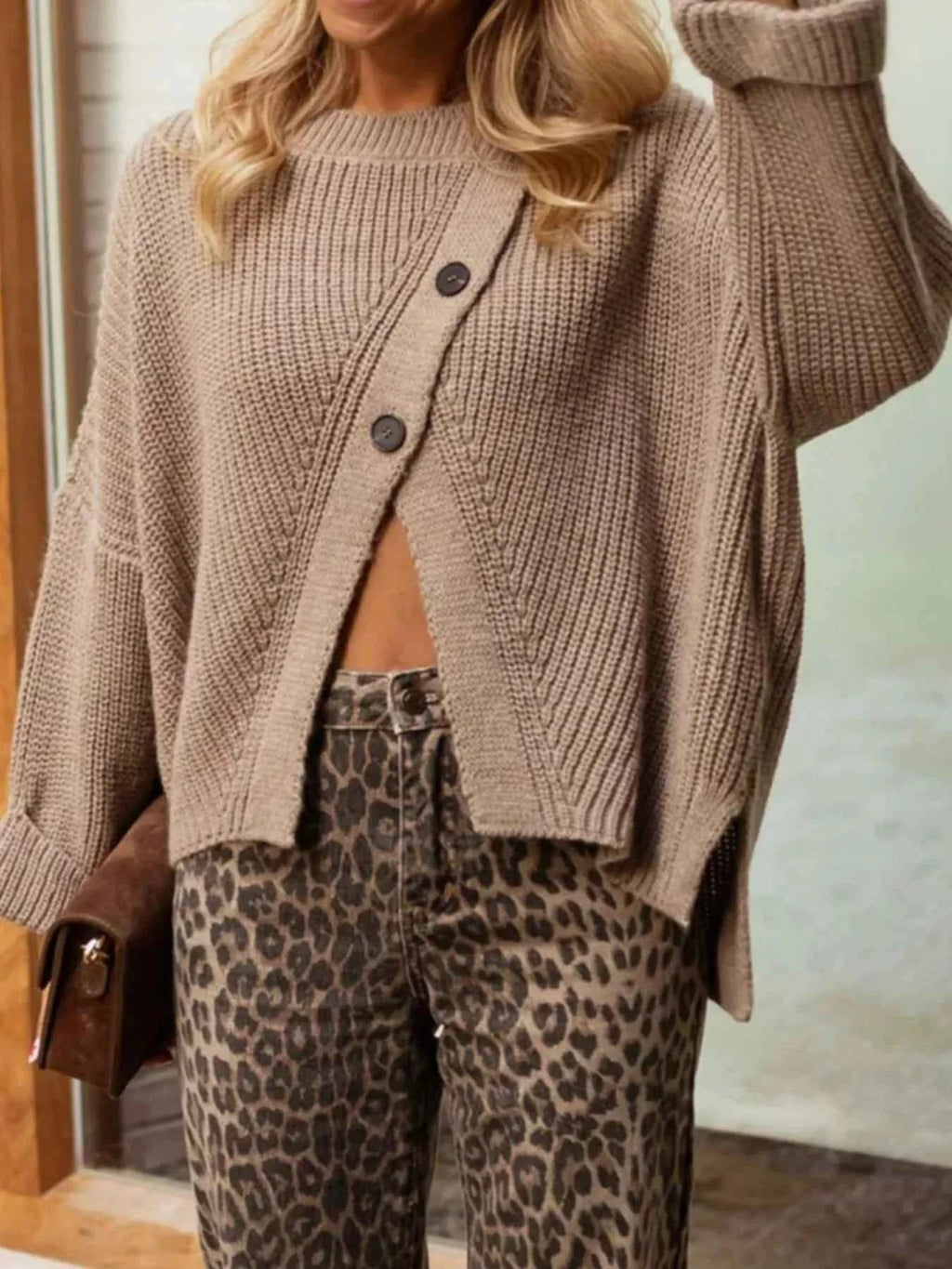 Asymmetrical Button Detail Sweater 1c488107-02ae-4c33-b2a6-afad7e30b40a-Max-Origin