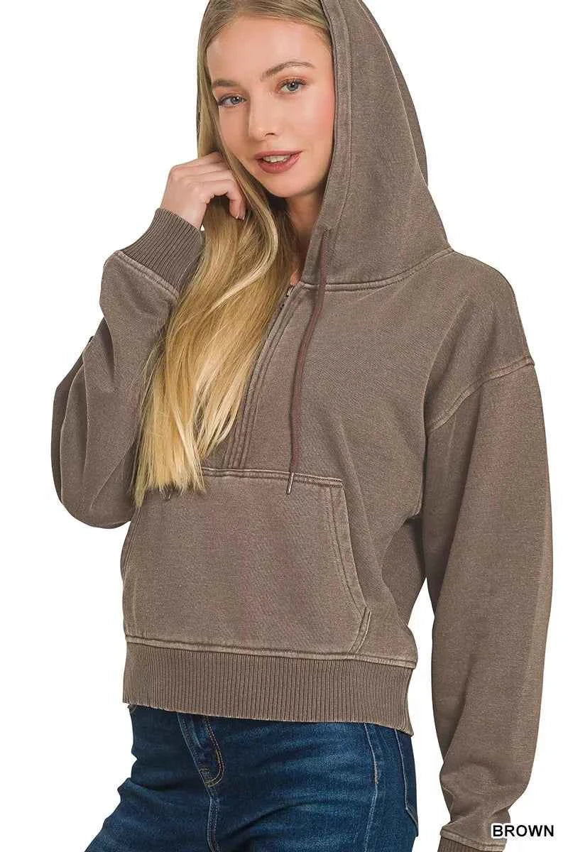 Zenana Fleece Pigment Dye Half Zip Kangaroo Pocket Hoodie 1c52bfc767a84076a618ab4998b3cafb-Max-Origin