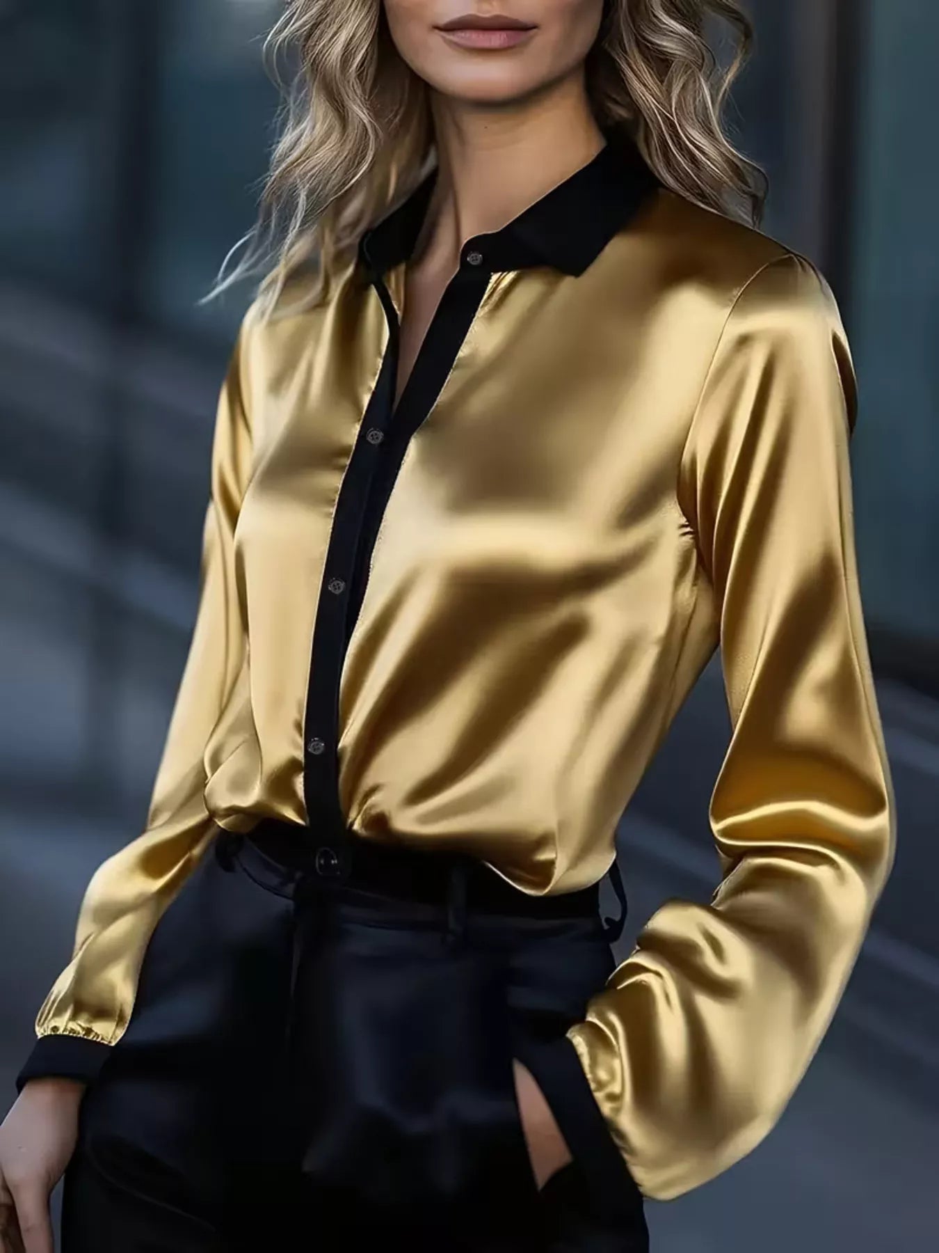 Button Up Long Sleeve Shirt Gold 1c54b96bc02d4d00aea78f63a6e795ec-Max-Origin