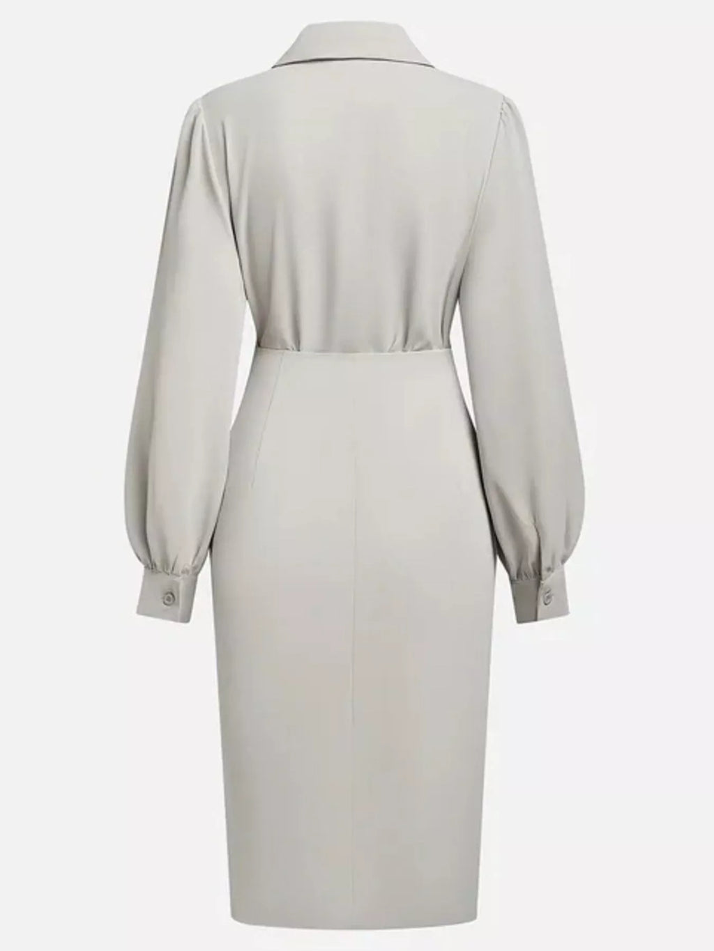 Ruched Midi Shirt Dress with Side Slit 1c6948fc-db98-42a2-b978-3fdf127a3cab-Max-Origin