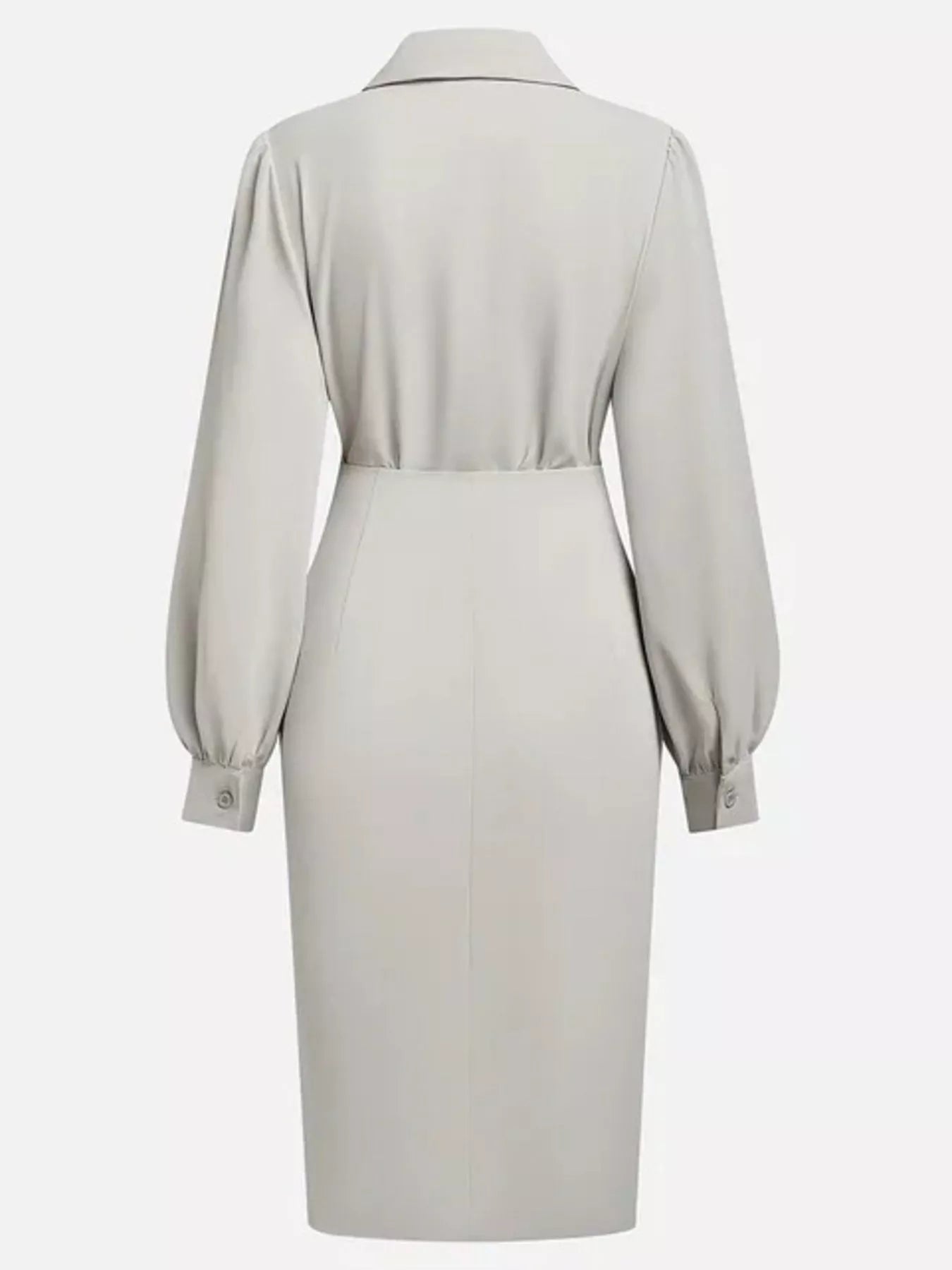 Ruched Midi Shirt Dress with Side Slit 1c6948fc-db98-42a2-b978-3fdf127a3cab-Max-Origin