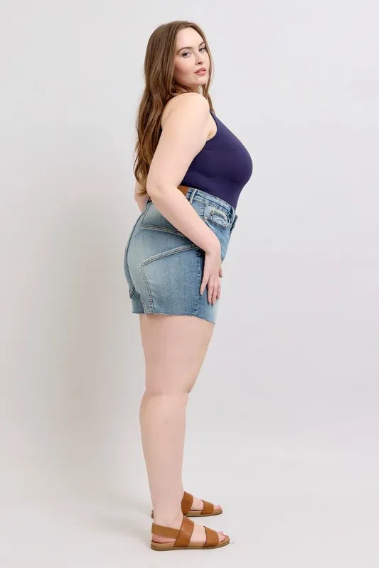 Judy Blue Full Size High Waist Star Seam Detail Denim Shorts Plus Size 1c7ddb72-8351-4179-826a-05c3535d4a5c-Max-Origin