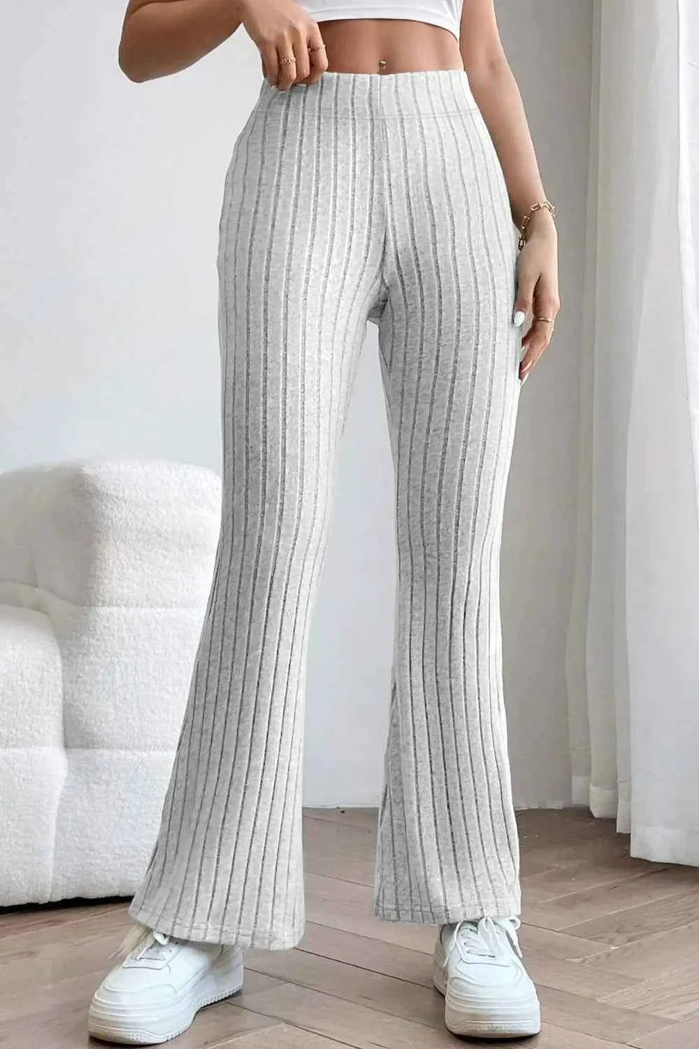 Basic Bae Full Size Ribbed High Waist Flare Pants 1c938b76-1fe4-4e07-8f5a-a8d32b11b6e8-Max