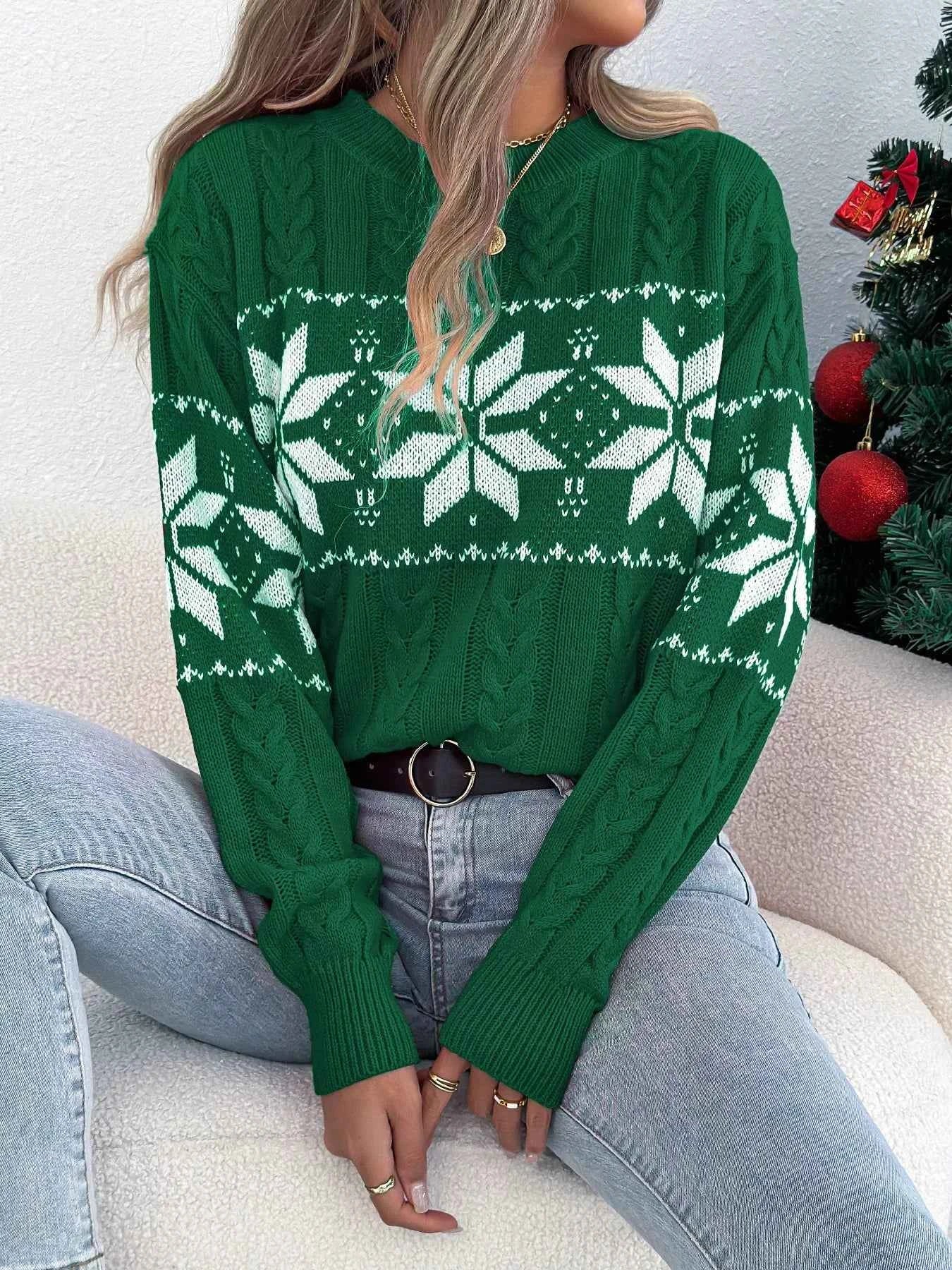 Christmas Snowflake Cable Knit Sweater 1caba11b-0f63-40dd-b8fa-2db42a1fa334-Max-Origin