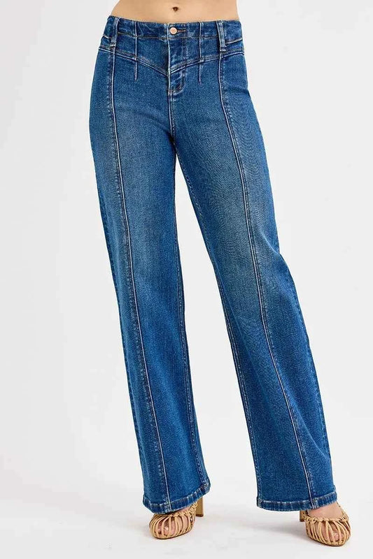 RISEN Seam Detail Wide Leg Jeans 1cc8884a-001d-48ed-9cdc-0b7caf7edea9-Max-Origin