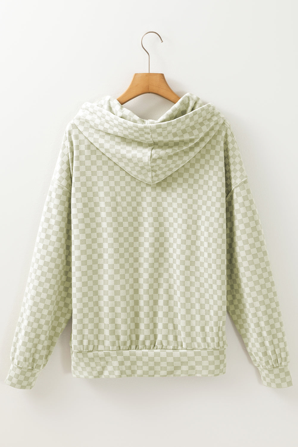 Green Checkered Kangaroo Pocket Hoodie 1d13bbc728c5a2d9