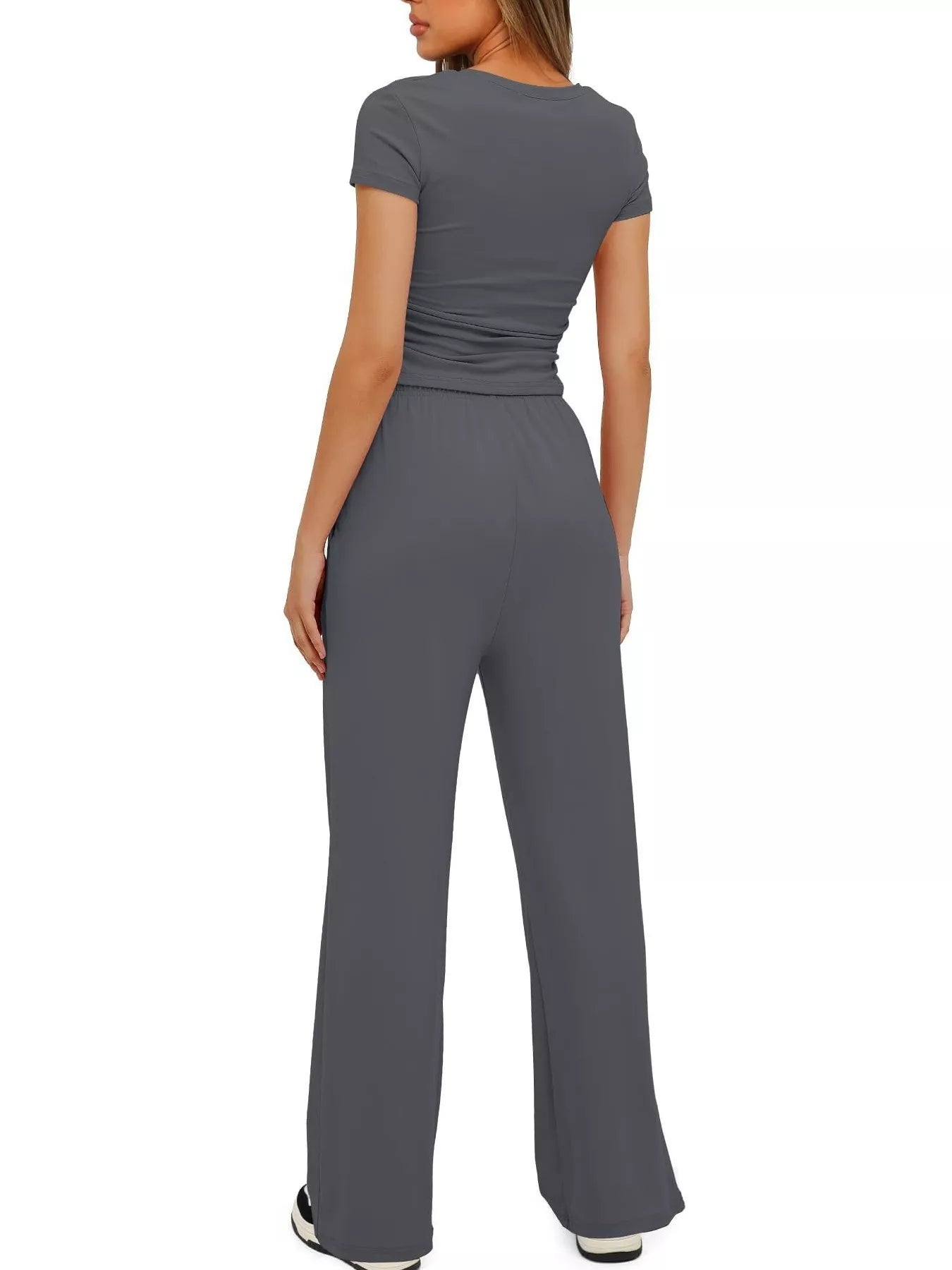 Round Neck Short Sleeve T-Shirt and Pants Set 1d1c35af46a643d0b93266817c3da55d-Max-Origin