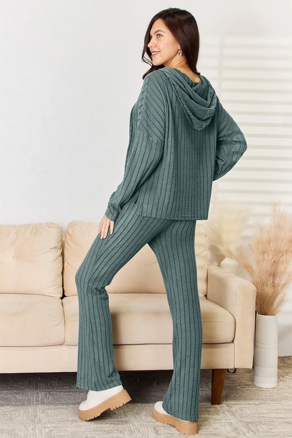 Basic Bae Full Size Ribbed Drawstring Hooded Top and Straight Pants Set 1d2c0c07-8a5b-4d22-bb8e-df1f37e5a05f-Max
