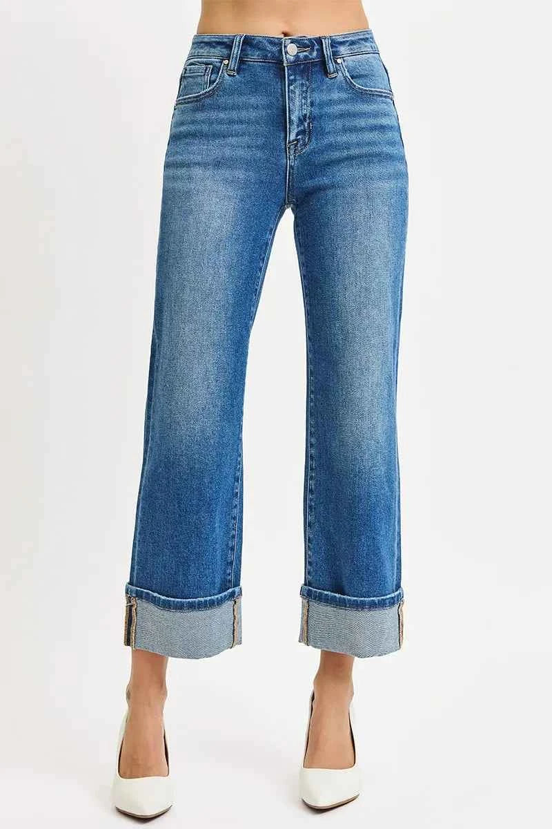 RISEN Full Size Mid Rise Crop Straight Cuffed Jeans Plus Size MEDIUM 1d2c216b3e4046b9acd0712c262bb4ca-Max-Origin