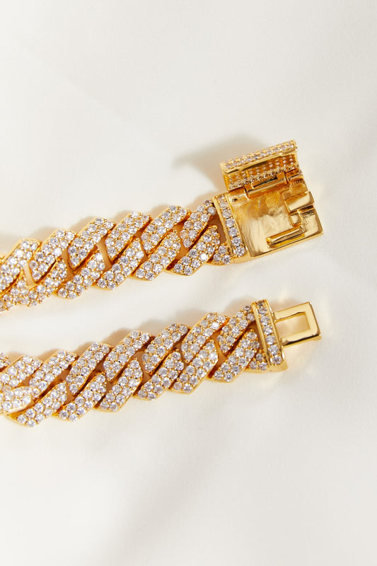Alloy Inlaid Zircon Bracelet 1d3257d82d564a0f9b00273a4d9d3d2b-Max