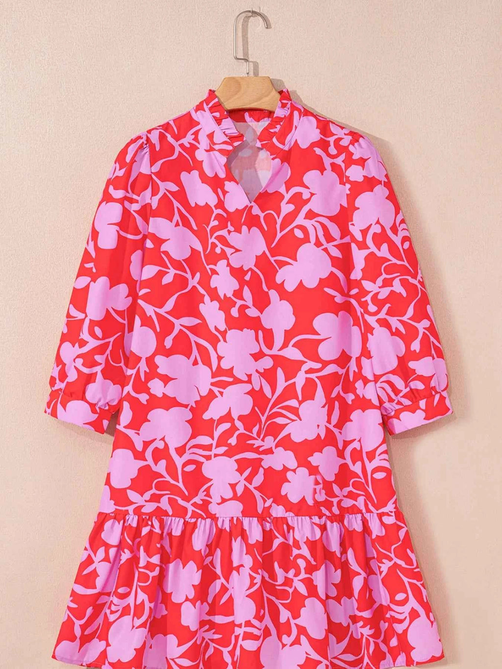 Floral Print Ruffle Hem Shirt Dress 1d35f44e-e70a-41be-b8ec-75167526e4d9-Max-Origin