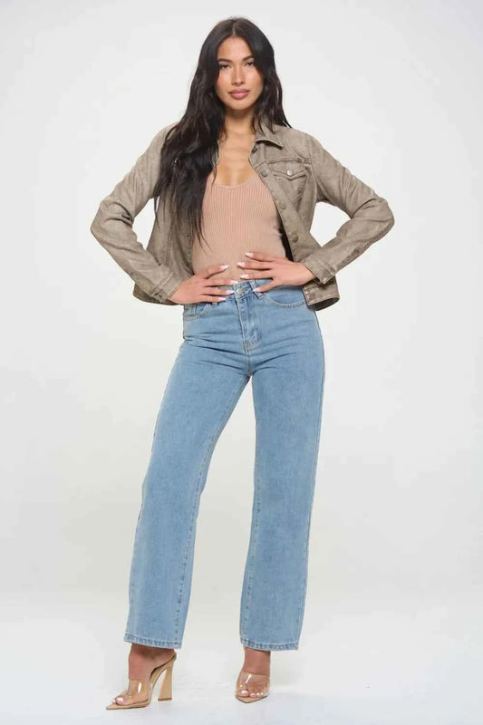 Coalition LA Button Down Cargo Vegan Leather Shacket 1d5d9f85-2235-47fc-bdcb-980c2764ffe2-Max