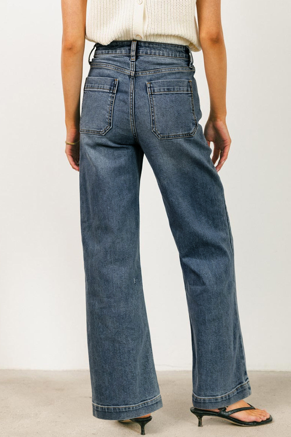 Real Teal Square Patch Pocket High Rise Shift Jeans 1d6f00bbfe906cd1