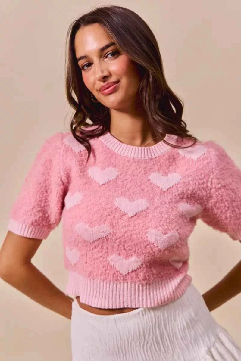 SO ME All Over Heart Valentine Cropped Sweater PINK BLUSH 1d7ad487b01c4c568d1ffe5fadee0abe-Max-Origin