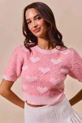 SO ME All Over Heart Valentine Cropped Sweater PINK BLUSH 1d7ad487b01c4c568d1ffe5fadee0abe-Max-Origin