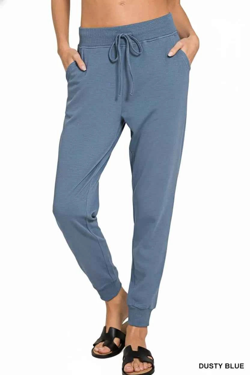 Zenana Drawstring Cotton Joggers with Pockets 1d987e0b-51a5-44c2-81dc-998009515388-Max-Origin