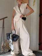 One Button Blazer & Wide Leg Pants Set 1dc4b859-b676-4364-872e-d5eccb4c9dda-Max