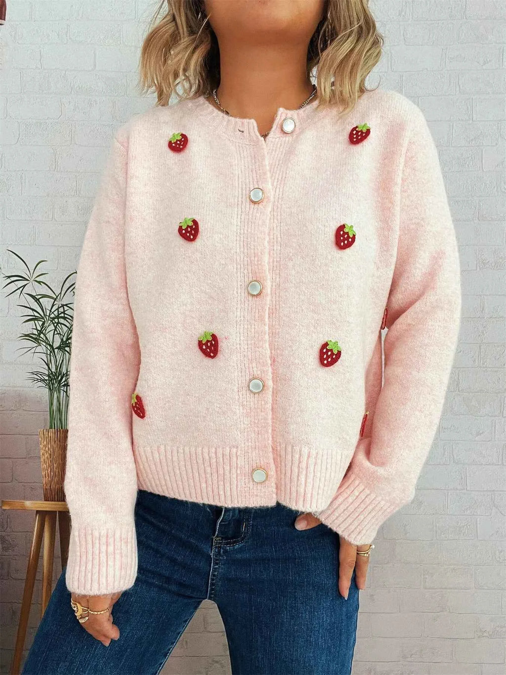 Strawberry Button Up Long Sleeve Cardigan 1dc64cc1837249caa9d6405fff181b05-Max-Origin