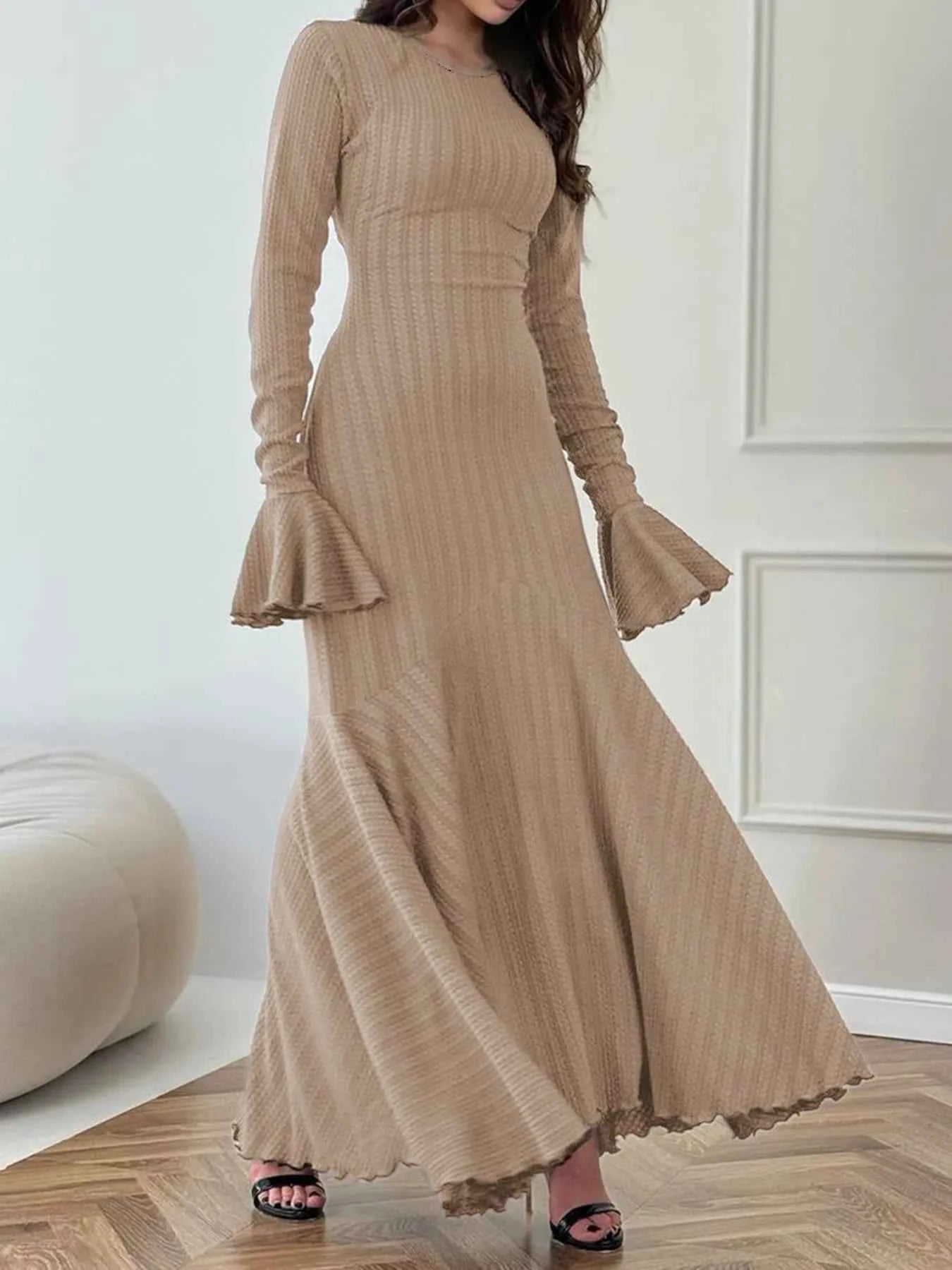 Elegant Ribbed Long Sleeve Mermaid Sweater Dress 1dc9719c248940b6be70c6157bccd12c-Max-Origin