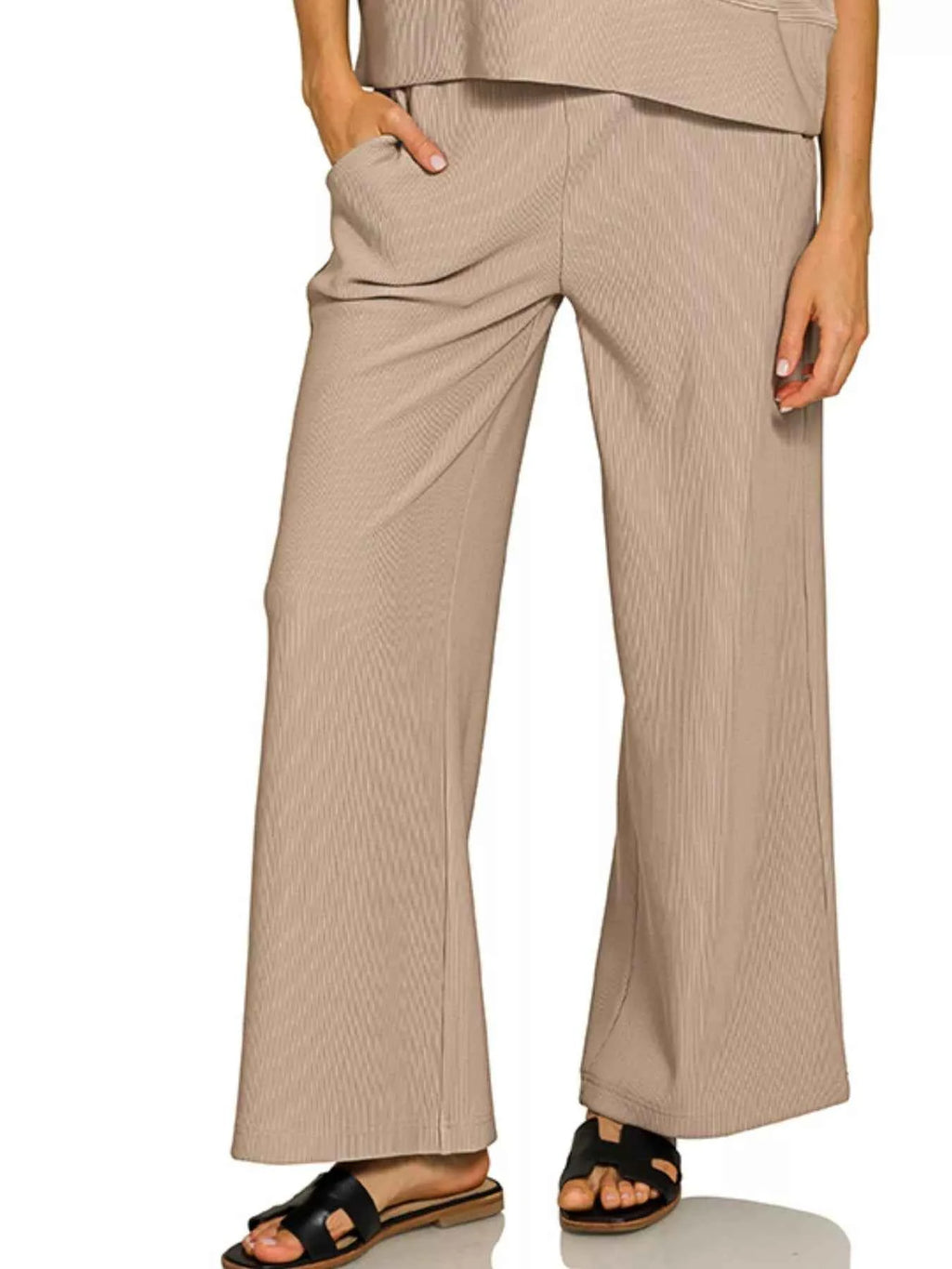 Zenana Ribbed Round Neck Tee & Pants Set 1de603a0-95f3-422a-9469-b185d60dc798-Max-Origin
