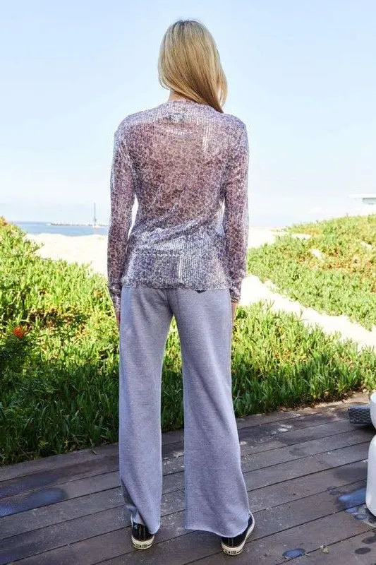 Davi & Dani Sequin Mock Neck Long Sleeve Mesh Top 1deadf53-8d90-42bb-b93a-53af4a0a9c53-Max