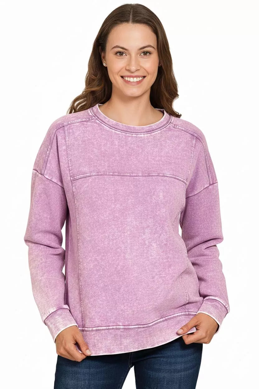Zenana Acid Wash French Terry Exposed-Seam Pullover 1e15b1d7-2e87-4607-bc72-87f33f333618-Max-Origin