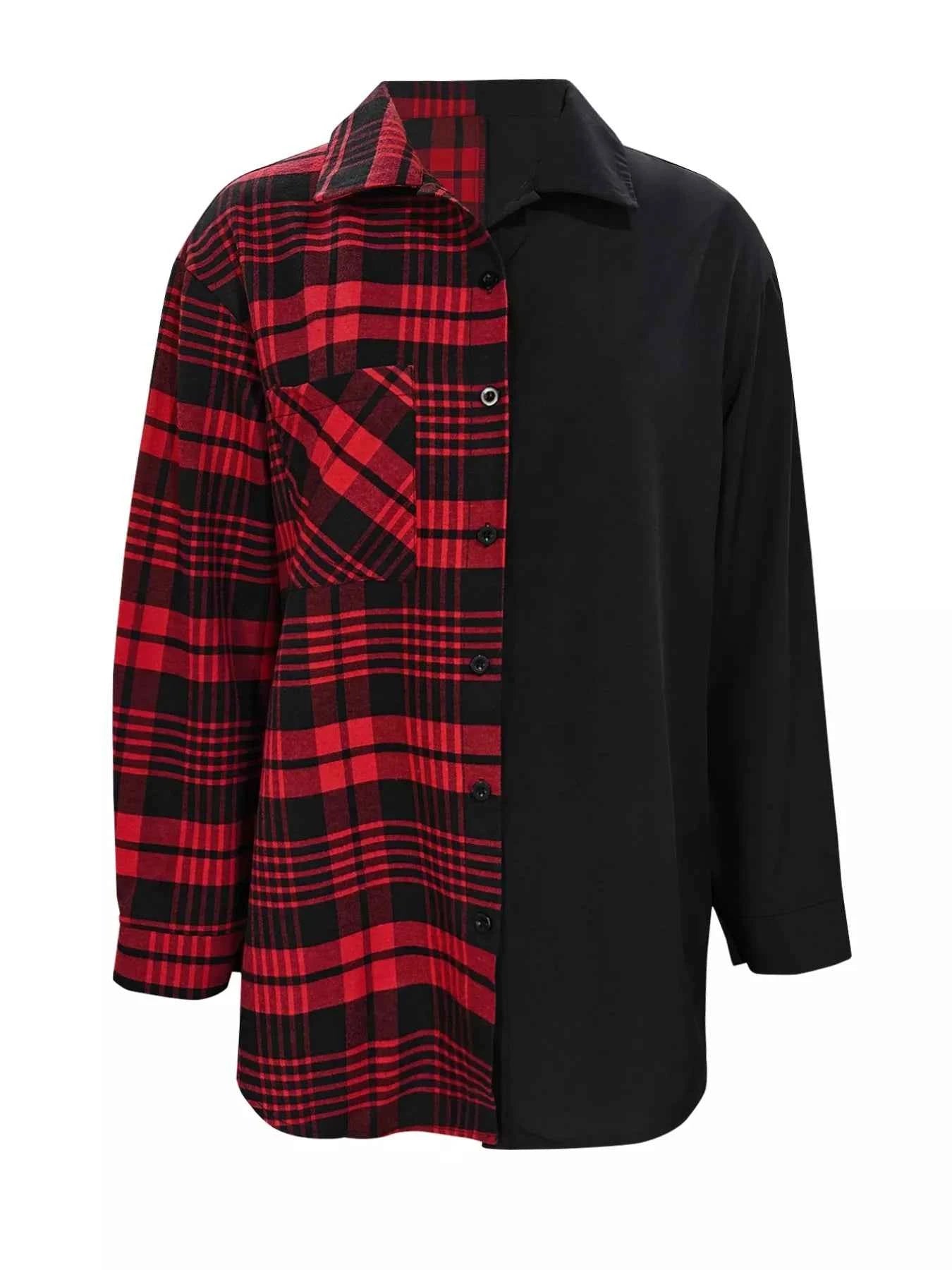 Plaid Button Up Long Sleeve Shirt 1e2060e8-1140-4296-8ec1-684326461faa-Max-Origin