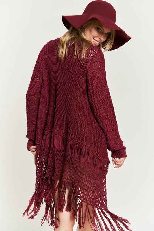 FRINGE KNIT CARDIGAN KRT1001 1e308d74-ca60-4fa5-8564-4025060503b2