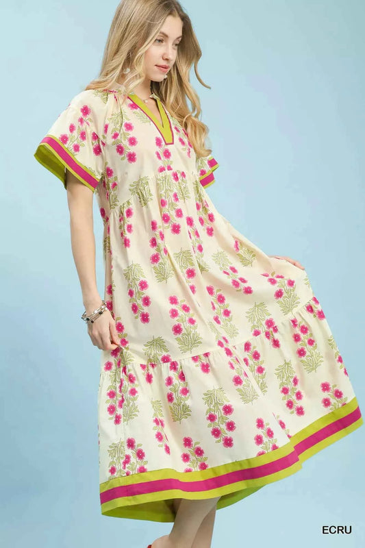 Floral Border Tiered Midi Dress 1e534797-3991-4b8c-aa72-d7c793633420-Max-Origin