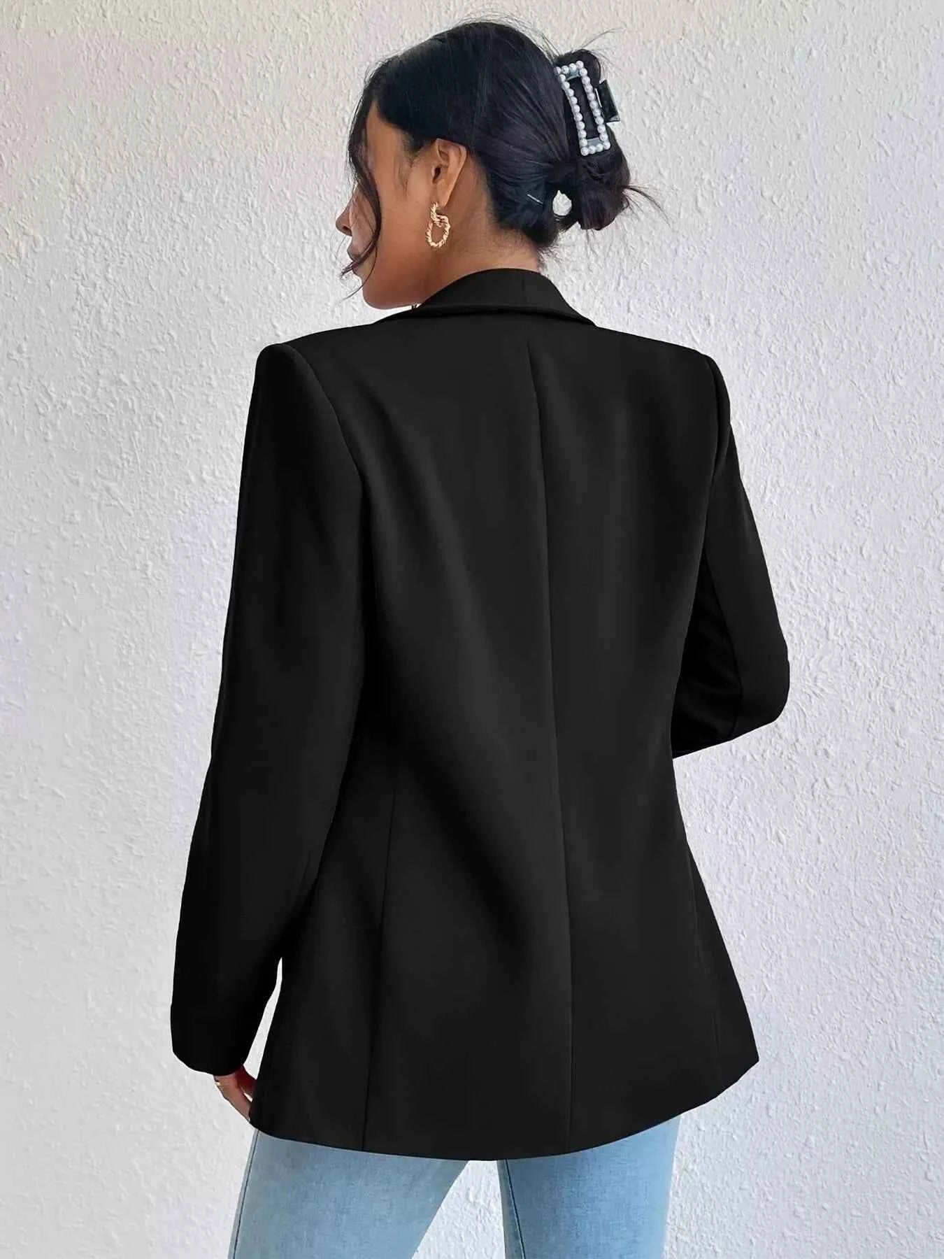 Lapel Collar Long Sleeve Blazer 1e6848bd84c440c9b1a250cb2833975d-Max-Origin