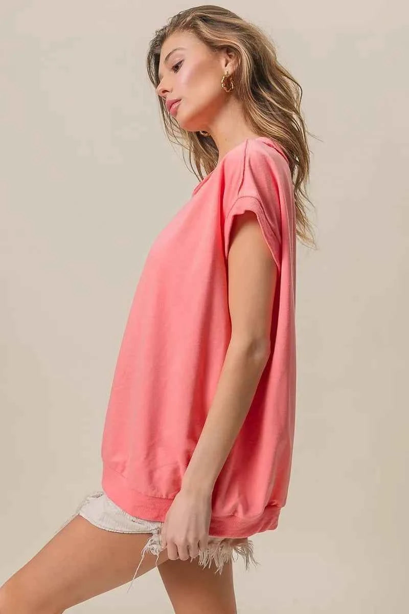BiBi French Terry Drop Shoulder Basic Top 1e7a4ef245ae483eb91add6dc6cd92cc-Max-Origin
