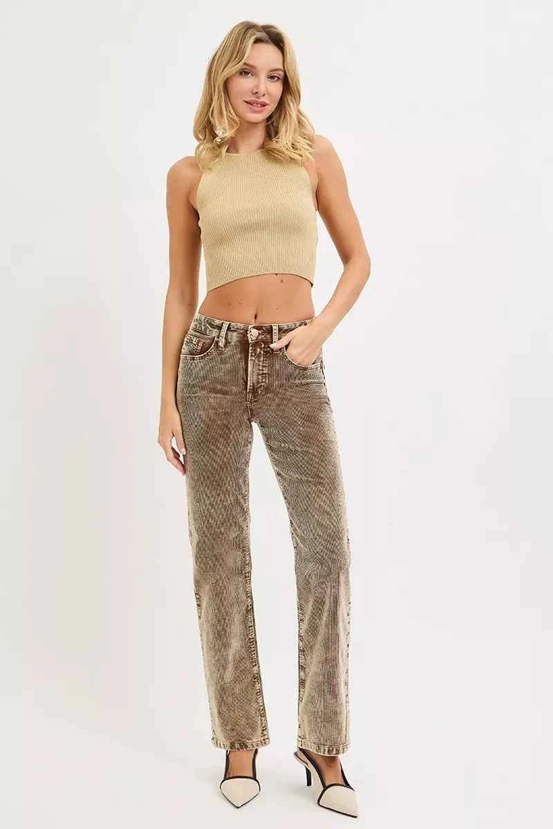 RISEN Tummy Control Mid Rise Straight Leg Corduroy Pants 1e8a602f-ea0b-4e0c-a33a-408695909d0d-Max-Origin