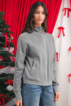 Burgundy Waffle Splicing Zip Up Front Button Hooded Jacket 1e8cb3c62ca3da32