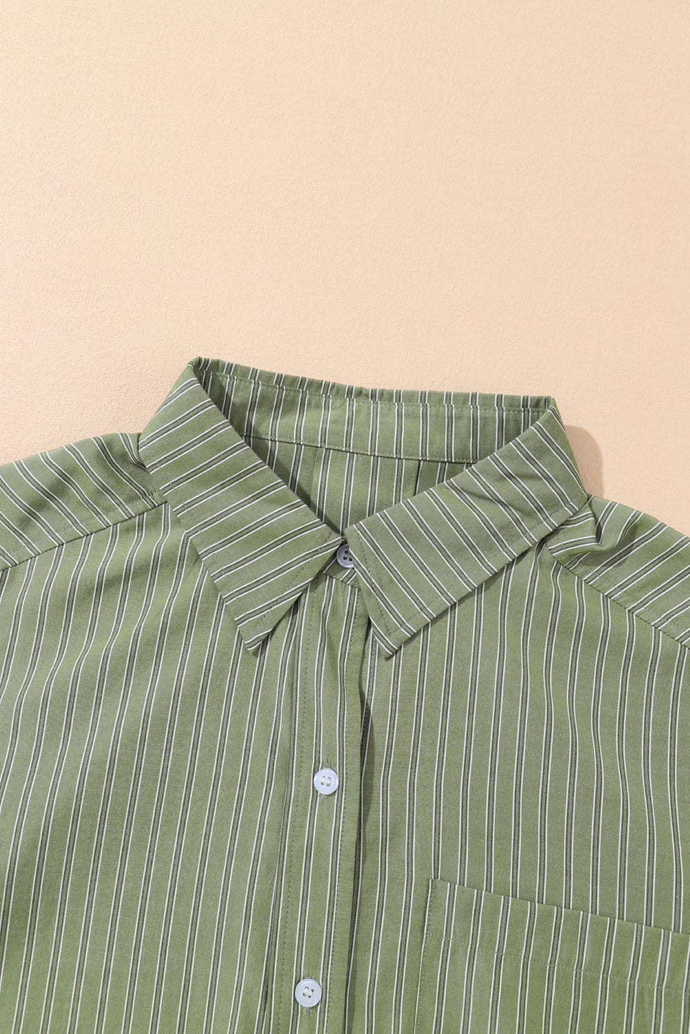 Blue Stripe Button Up Oversized Casual Shirt 1ea1fb7455e13462