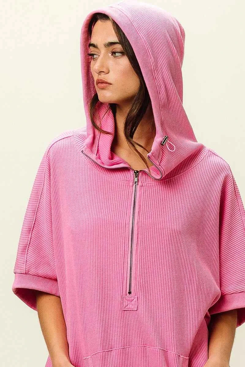 BiBi Vintage Washed Waffle Thermal Hoodie 1ea664dc22564dbe8a6770fbb1696fb2-Max-Origin