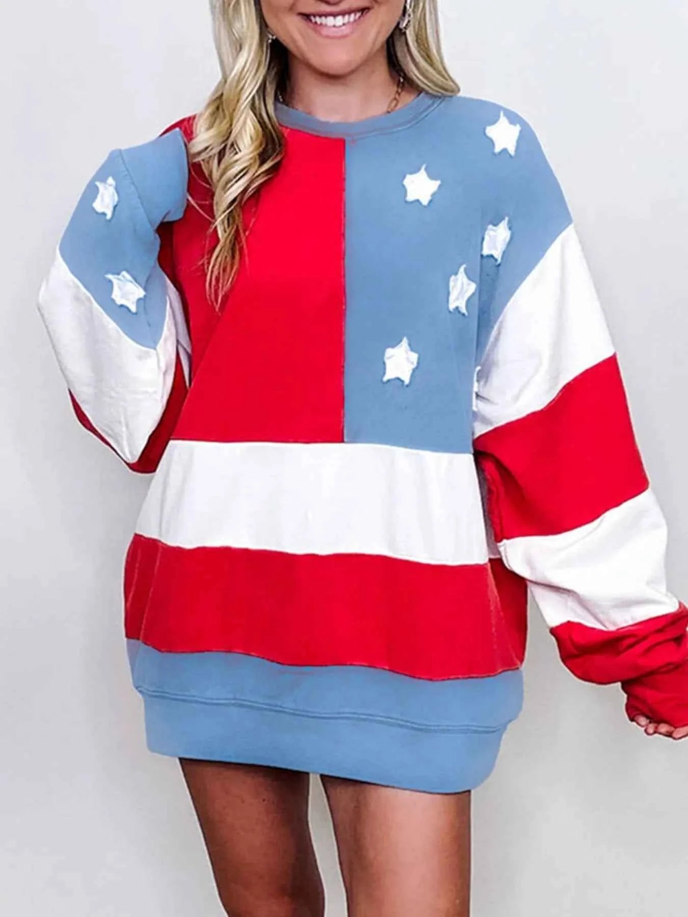 Multicolour American Flag Vintage Oversized Sweatshirt 1eac4269-cda7-4fce-8445-cb0d69e3a811-Max-Origin