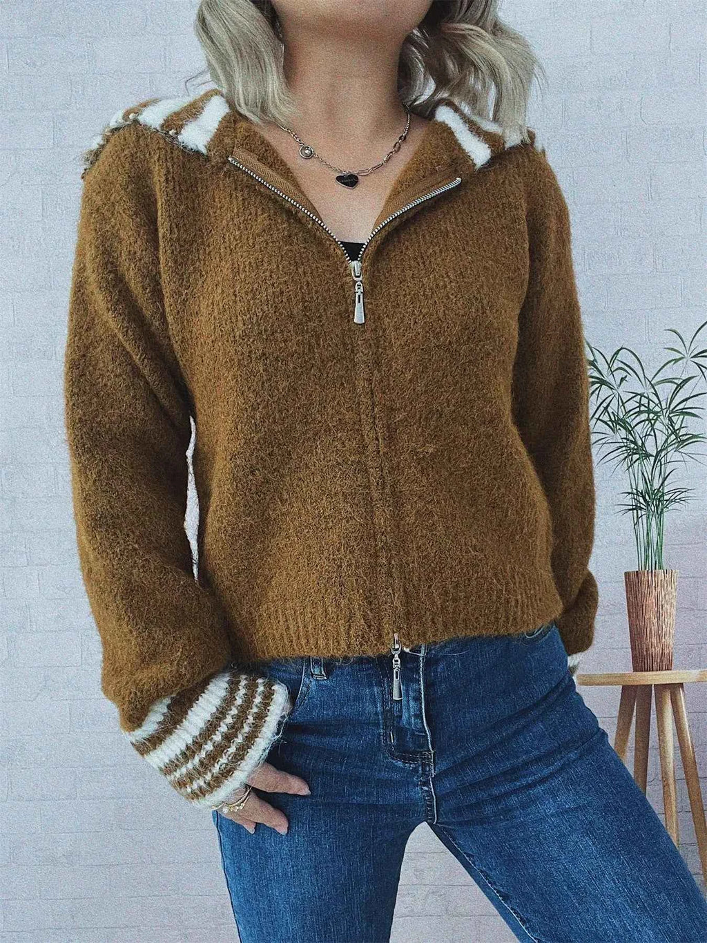 Striped Zip-Up Cardigan 1eb2b98aca8e4db788237bffa45c7589-Max-Origin
