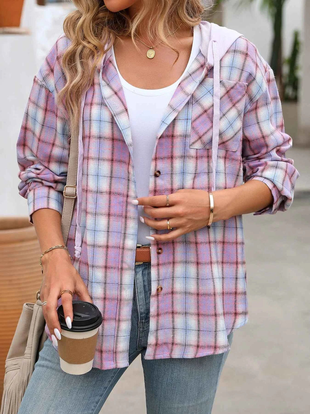 Plaid Button-Up Hooded Shirt 1ebb9e94-c092-4838-977d-052b0da5d8b7-Max-Origin