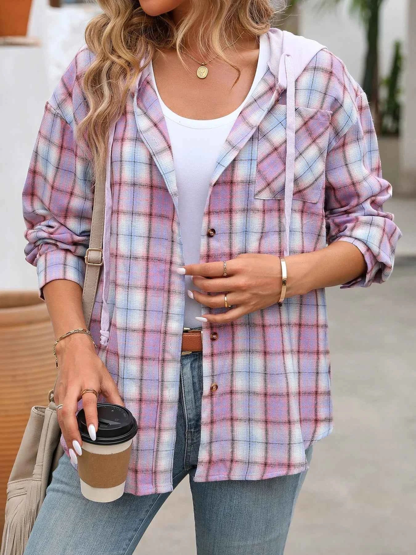 Plaid Button-Up Hooded Shirt 1ebb9e94-c092-4838-977d-052b0da5d8b7-Max-Origin