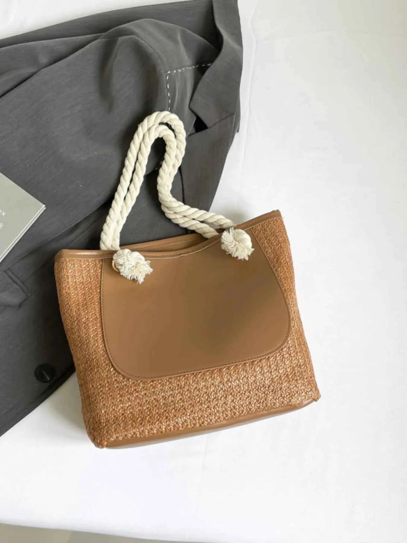 Rope Handle Straw Tote Bag 1ecf7c655ca948dbbb0455d9b098a732-Max-Origin